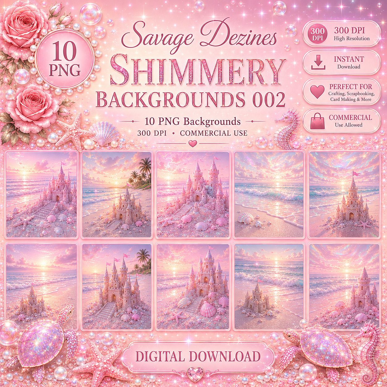 (image for) Shimmery Beach Backgrounds 002